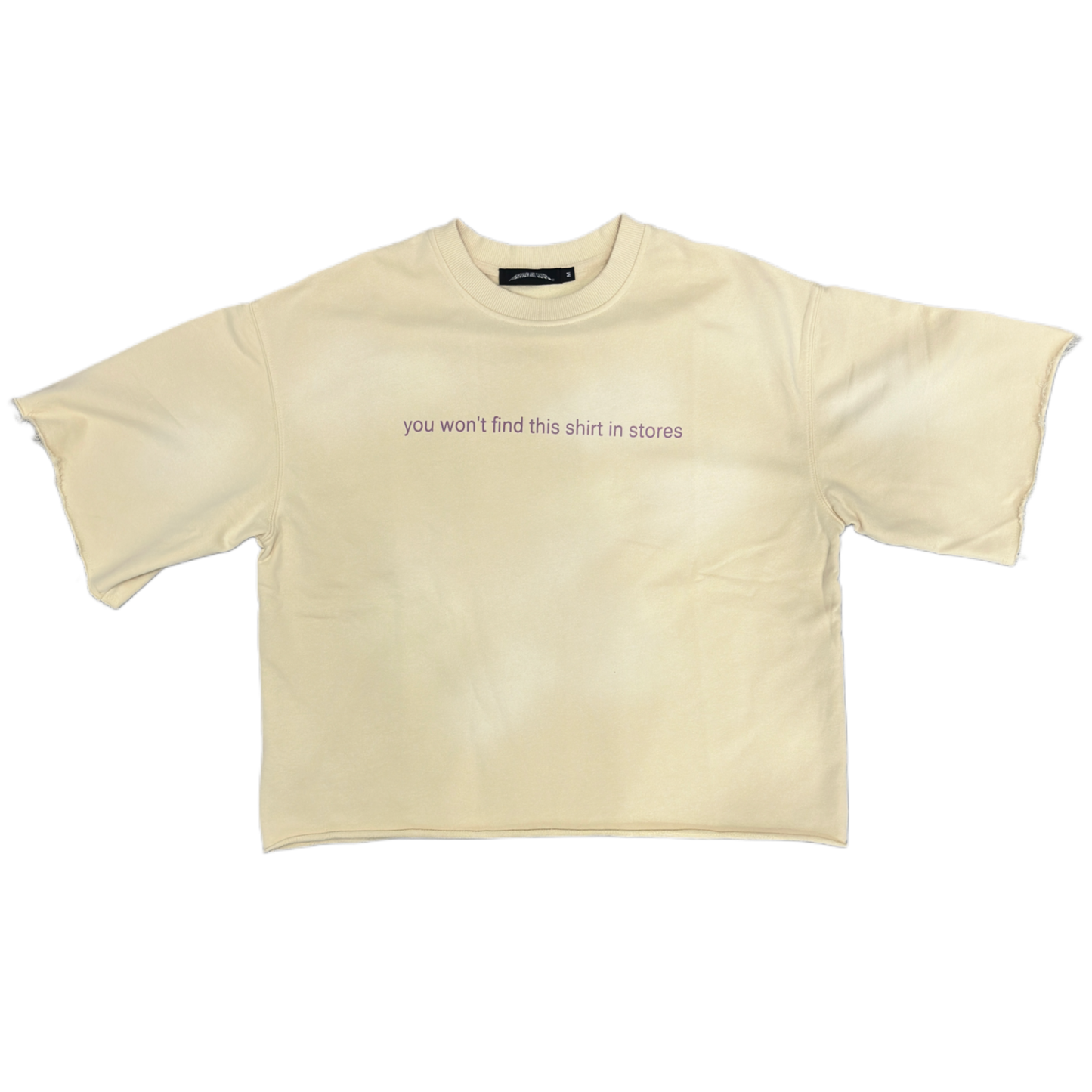 Cream Cropped T-Shirt