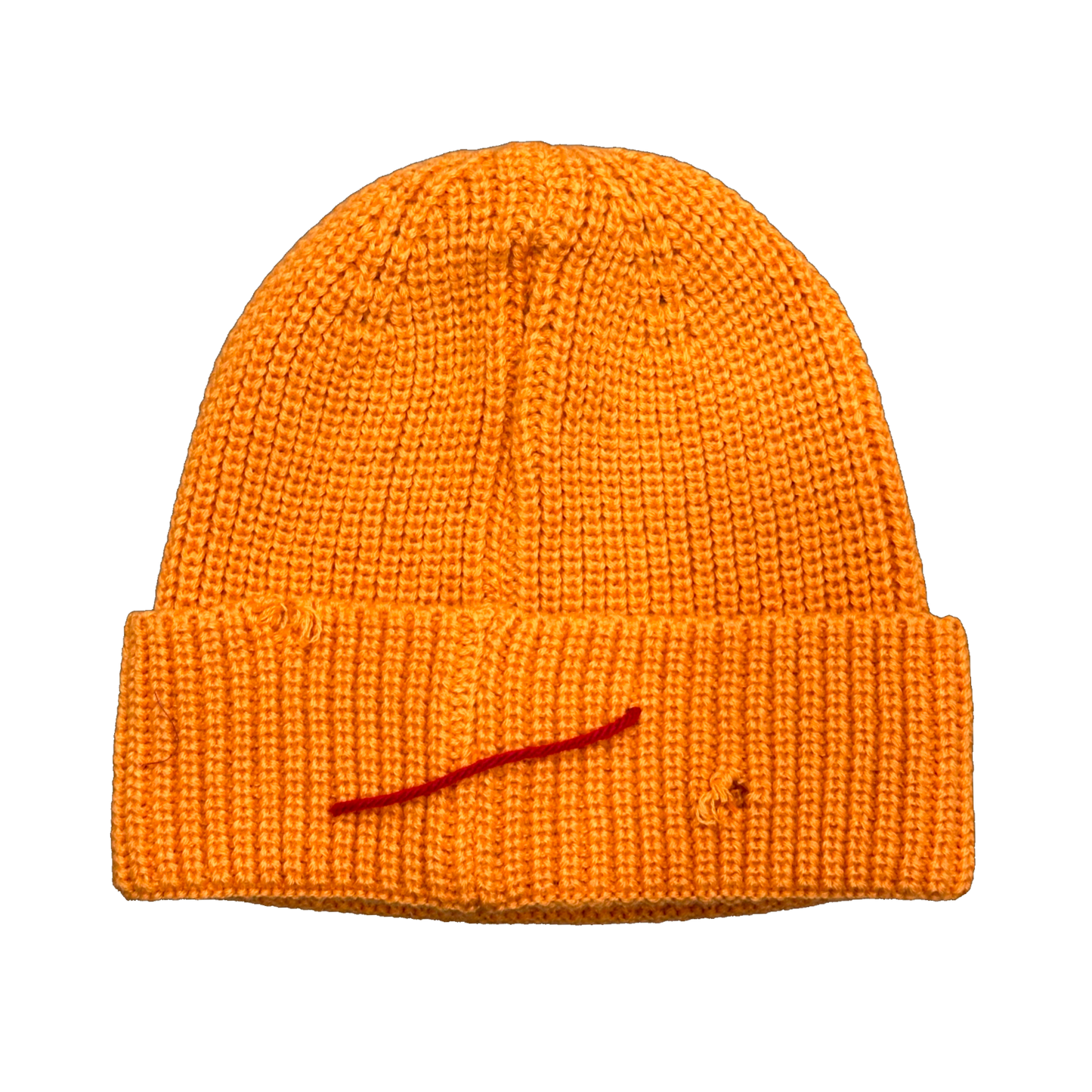 Orange Ribbed Beanie