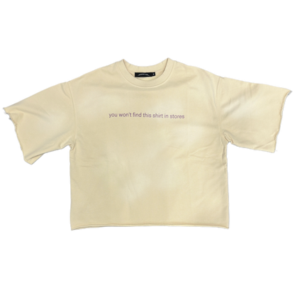 Cream Cropped T-Shirt