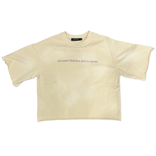Cream Cropped T-Shirt