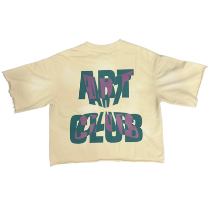 Cream Cropped T-Shirt