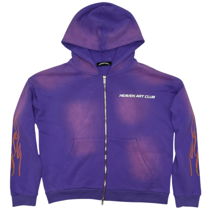 Purple Sunset Zip Hoodie